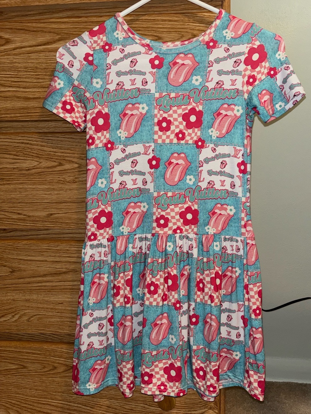 Weiwei Girls Inspired Patterned Short Sleeve Dress